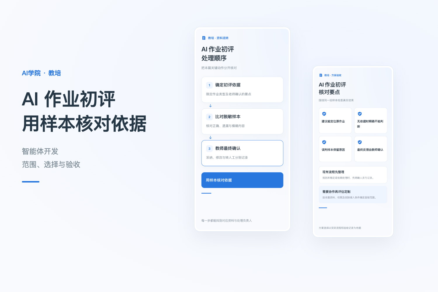 教培智能体开发：AI 作业初评该怎样用样本验收 配图