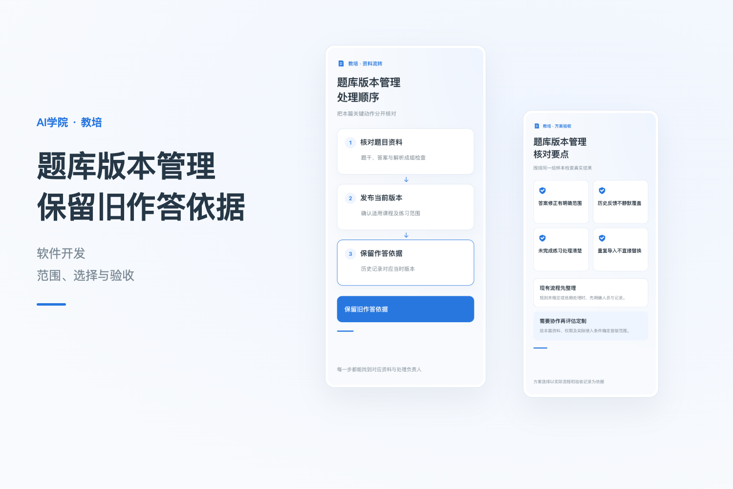 教培题库软件开发：题目改了以后，旧答案记录怎么保留 配图