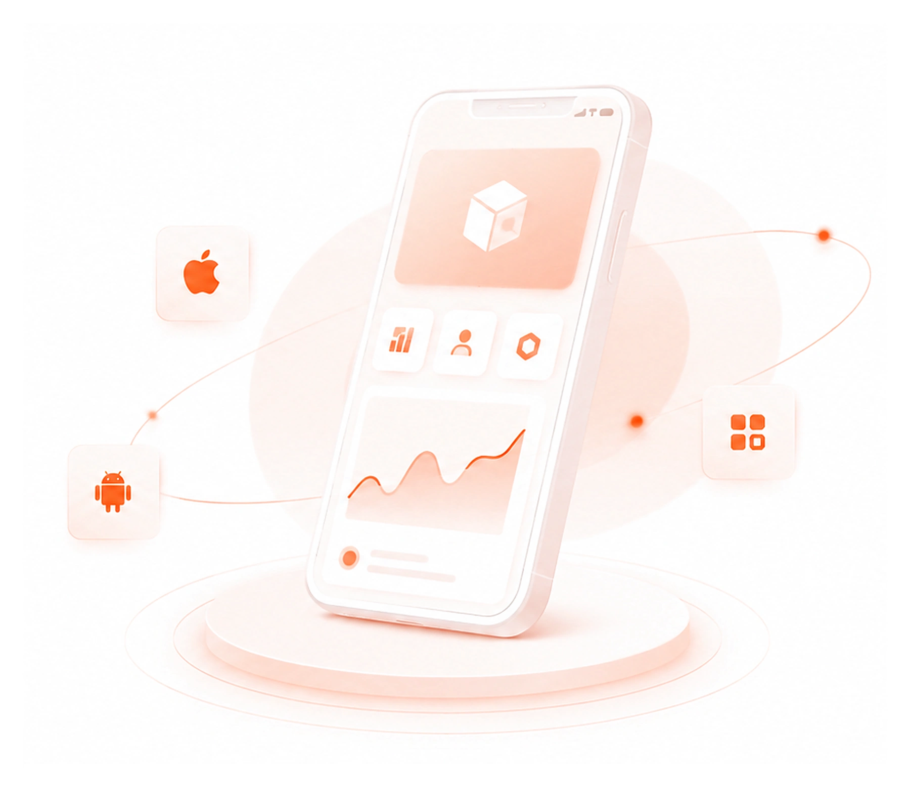 APP 用户端、多端能力与运营服务示意